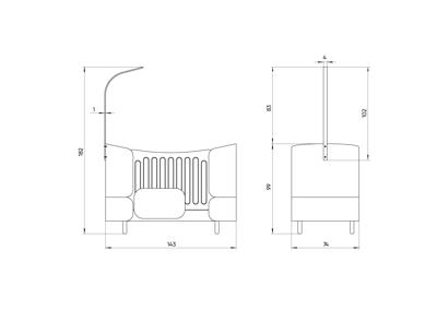 Кровать Ellipsefurniture Держатель для балдахина KIDI soft (белый) арт. KD020201010101