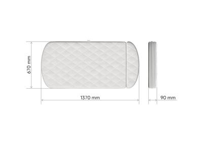 Матрас Ellipsefurniture Матрас для кроватки KIDI Soft кокос/форплит/латекс 9 см арт. KD030108010301