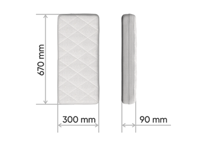 Матрас Ellipsefurniture Матрас дополнитель для кроватки KIDI Soft до 173 см, 9 см арт. KD030108010101
