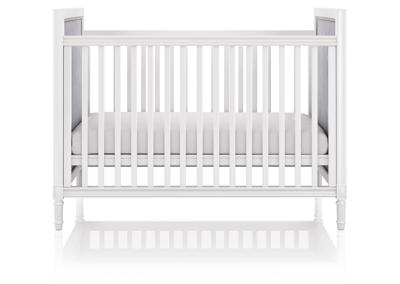 Мебель Ellipsefurniture Кроватка Elit (белый, серая ткань) арт. ET010101030701