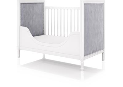 Мебель Ellipsefurniture Кроватка Elit (белый, серая ткань) арт. ET010101030701