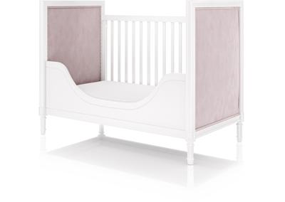 Мебель Ellipsefurniture Кроватка Elit (белый, розовая ткань) арт. ET010101030501