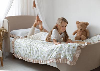 Кровать Ellipsefurniture Кровать подростковая KIDI Soft размер М (бежевый) арт. KD010110020101