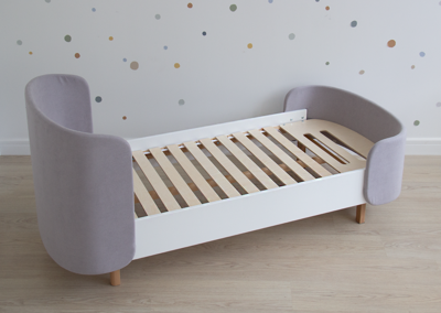 Кровать Ellipsefurniture Кровать подростковая KIDI Soft размер М (серый) арт. KD010112020101