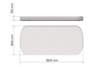Матрас Ellipsefurniture Матрас для кровати KIDI кокос/eco-foam/латекс 12 см (80*180 см) арт. KD030101030301