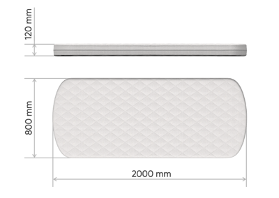 Матрас Ellipsefurniture Матрас для кровати KIDI soft кокос/eco-foam/латекс 12 см (80*200 см) арт. KD030101040301