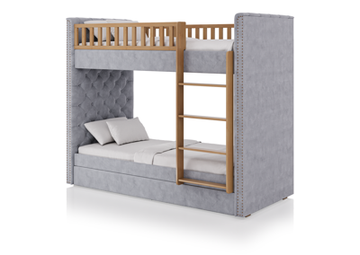 Кровать двухъярусная Ellipsefurniture Кровать двухъярусная Elit soft (серый) арт. ET010107021001