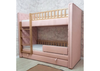 Кровать двухъярусная Ellipsefurniture Кровать двухъярусная Elit soft (розовый) арт. ET010110020501
