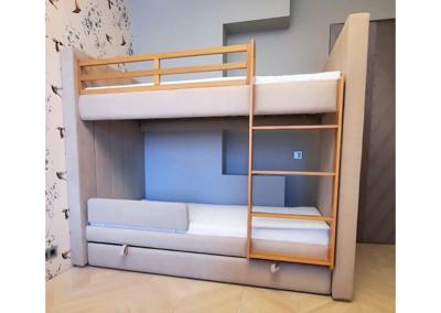 Кровать двухъярусная Ellipsefurniture Кровать двухъярусная Cosy (серый) арт. KD010204020101