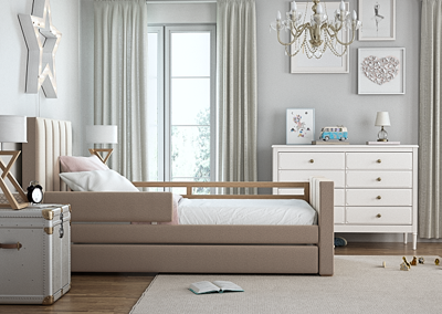 Кровать Ellipsefurniture Кровать подростковая Cosy спальное место 90*200 см (бежевый) арт. KD010201010101