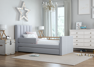 Кровать Ellipsefurniture Кровать подростковая Cosy спальное место 90*200 см (серый) арт. KD010204010101