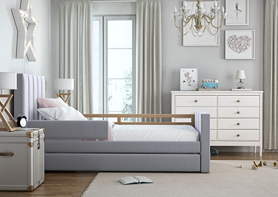 Кровать Ellipsefurniture Кровать подростковая Cosy спальное место 90*200 см (серый) арт. KD010204010101