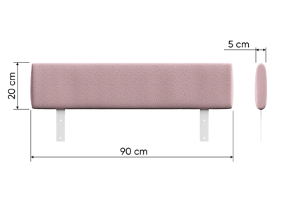 Кровать Ellipsefurniture Защитный бортик Cosy (розовый) арт. KD020108010199
