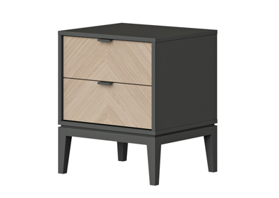 Мебель Ellipsefurniture Тумба прикроватная Fjord 2 ящика (темно-серый) арт. FJ010102070101