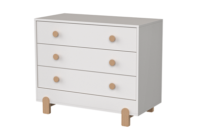 Комод Ellipsefurniture Комод Ice-cream 3 ящика (белый) арт. IC010101010101