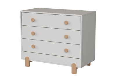 Комод Ellipsefurniture Комод Ice-cream 3 ящика (светло-серый) арт. IC010104010101