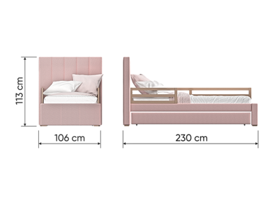 Кровать Ellipsefurniture Кровать подростковая Cosy спальное место 90*200 см (бирюзовый) арт. KD010205010102