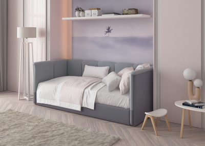 Диван-кровать Ellipsefurniture Диван-кровать Bowl спальное место 90*200 см (серый) арт. KD010303010101