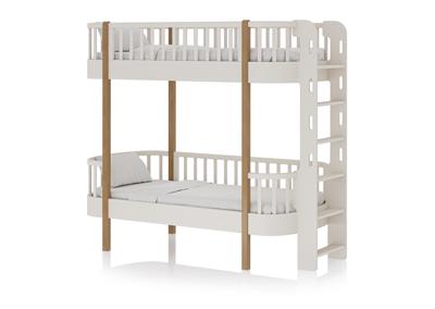 Кровать двухъярусная Ellipsefurniture Кровать двухъярусная Classic торцевая лестница (молочный) арт. CLMBDB02040199