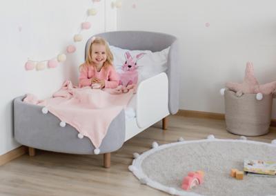 Кровать Ellipsefurniture Кровать KIDI Soft для детей от 2 до 4 лет (серый) арт. KD010502040101