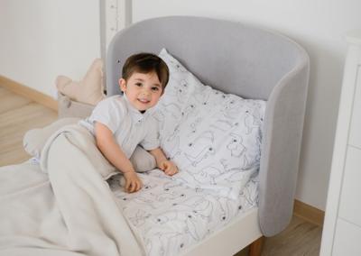 Кровать Ellipsefurniture Кровать KIDI Soft для детей от 2 до 4 лет (серый) арт. KD010502040101