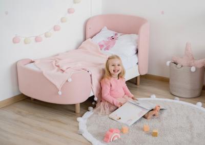 Кровать Ellipsefurniture Кровать KIDI Soft для детей от 2 до 4 лет (розовый) арт. KD010503040101