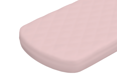 Наматрасник Ellipsefurniture Простынь для кровати KIDI soft размер М 80*180 см (розовый, сатин) арт. KIABDK07010110