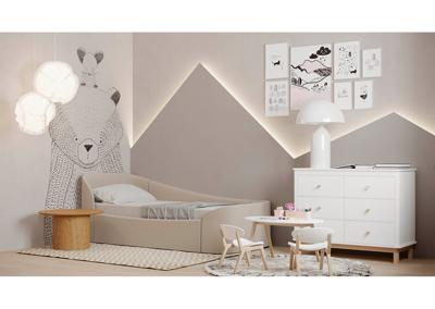 Диван-кровать Ellipsefurniture Диван-кровать KIDI Soft с низким изножьем 90*200 см R (бежевый) арт. KD010501020101