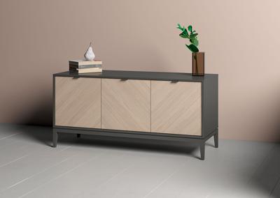 Тумба Ellipsefurniture Тумба Fjord 3 двери глубина 55 см (темно-серый) арт. FJ010102260101