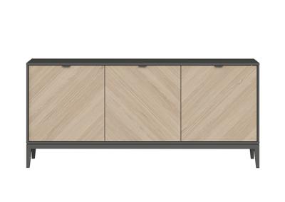 Тумба Ellipsefurniture Тумба Fjord 3 двери глубина 42 см (темно-серый) арт. FJ010102250101