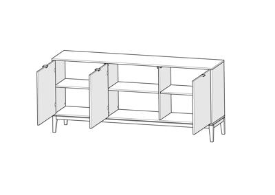 Тумба Ellipsefurniture Тумба Fjord 3 двери глубина 42 см (темно-серый) арт. FJ010102250101