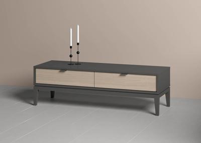 Тумба Ellipsefurniture Тумба Fjord 2 ящика напольная (темно-серый) арт. FJ010102220101