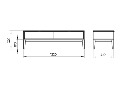 Тумба Ellipsefurniture Тумба Fjord 2 ящика напольная (темно-серый) арт. FJ010102220101