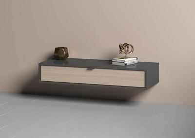 Тумба Ellipsefurniture Тумба Fjord 1 ящик подвесная (темно-серый) арт. FJ010101200101