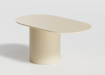 Столик Ellipsefurniture Столик Type овальный, основание D 29 см (молочный) арт. TY010107110101