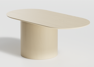 Столик Ellipsefurniture Столик Type овальный, основание D 39 см (молочный) арт. TY010107120101