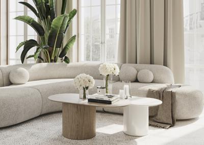 Столик Ellipsefurniture Столик Type овальный, основание D 29 см (белый) арт. TY010106110101