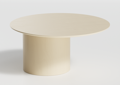 Столик Ellipsefurniture Столик Type D 80 см со смещенным основанием D 39 см (молочный) арт. TY010107100101