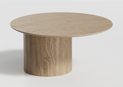 Столик Ellipsefurniture Столик Type D 80 см со смещенным основанием D 39 см (натуральный дуб) арт. TY010101100101