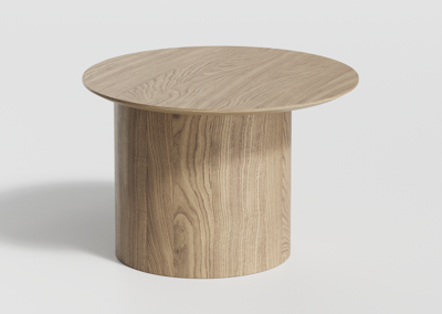 Столик Ellipsefurniture Столик Type D 60 см со смещенным основанием D 39 см (натуральный дуб) арт. TY010101080101