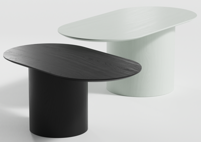 Столик Ellipsefurniture Столик Type овальный, основание D 39 см (черный) арт. TY010102120101