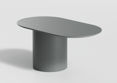 Столик Ellipsefurniture Столик Type овальный, основание D 29 см (серый) арт. TY010104110101