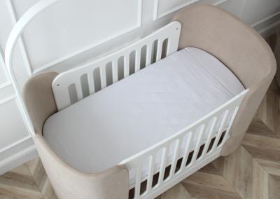 Остальные предметы Ellipsefurniture Простынь для кроватки KIDI soft от 0 до 4 лет, размер 63*133 см (белый, сатин) арт. TX02231900142