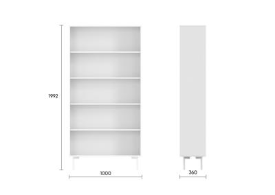Мебель Ellipsefurniture Стеллаж Hub размер L (белый) арт. HU010103080101