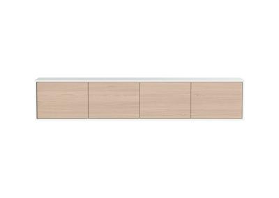 Мебель Ellipsefurniture Тумба Hub 4 двери подвесная (белый, натуральный) арт. HU010101250101