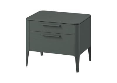 Мебель Ellipsefurniture Тумба прикроватная Type oak 2 ящика ширина 60 см (темно-серый) арт. TY010207310101