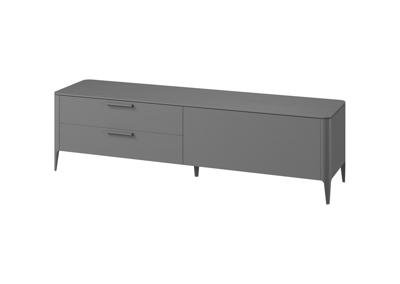 Мебель Ellipsefurniture Тумба Type oak под ТВ 2 ящика откидная дверь (cерый) арт. TY010203250101