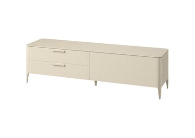 Мебель Ellipsefurniture Тумба Type oak под ТВ 2 ящика откидная дверь (молочный) арт. TY010206250101