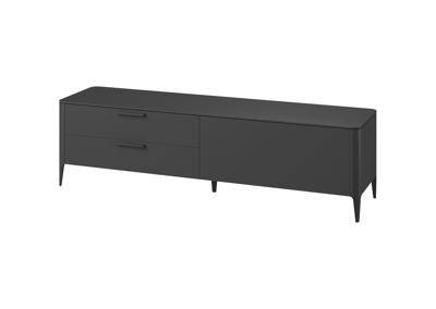 Мебель Ellipsefurniture Тумба Type oak под ТВ 2 ящика откидная дверь (черный) арт. TY010208250101