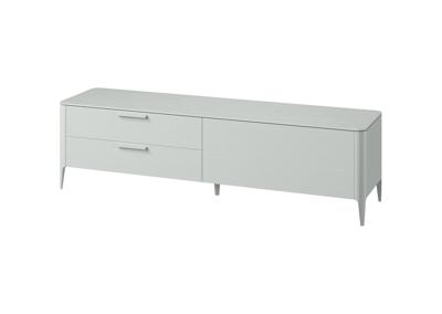 Мебель Ellipsefurniture Тумба Type oak под ТВ 2 ящика откидная дверь (светло-серый) арт. TY010204250101
